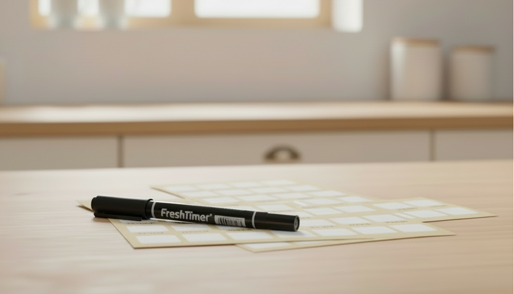 FreshMark - permanent marker with 50 high-quality recycle durability stickers