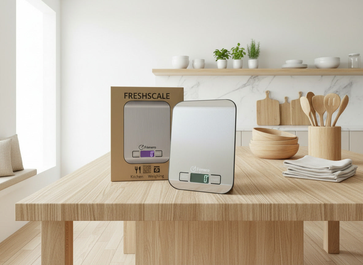 FreshScale - Digitale Küchenwaage – Präzise, Ultrakompakt &amp; Vielseitig