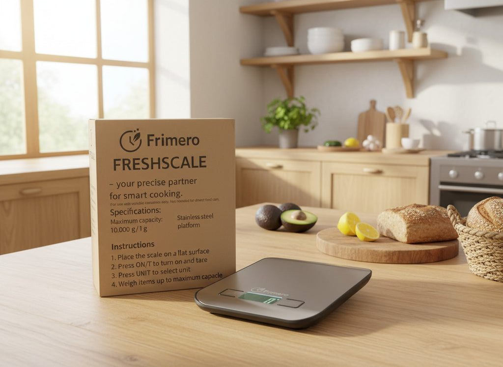 FreshScale - Digital Kitchen Scales - Precise, Ultra-Compact & Versatile