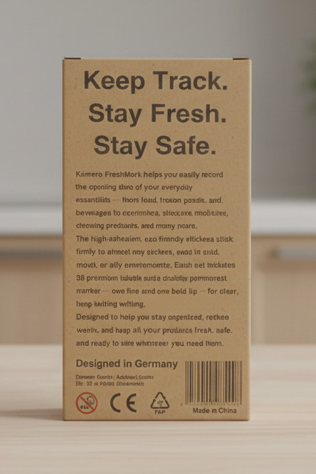 FreshMark - permanent marker with 50 high-quality recycle durability stickers