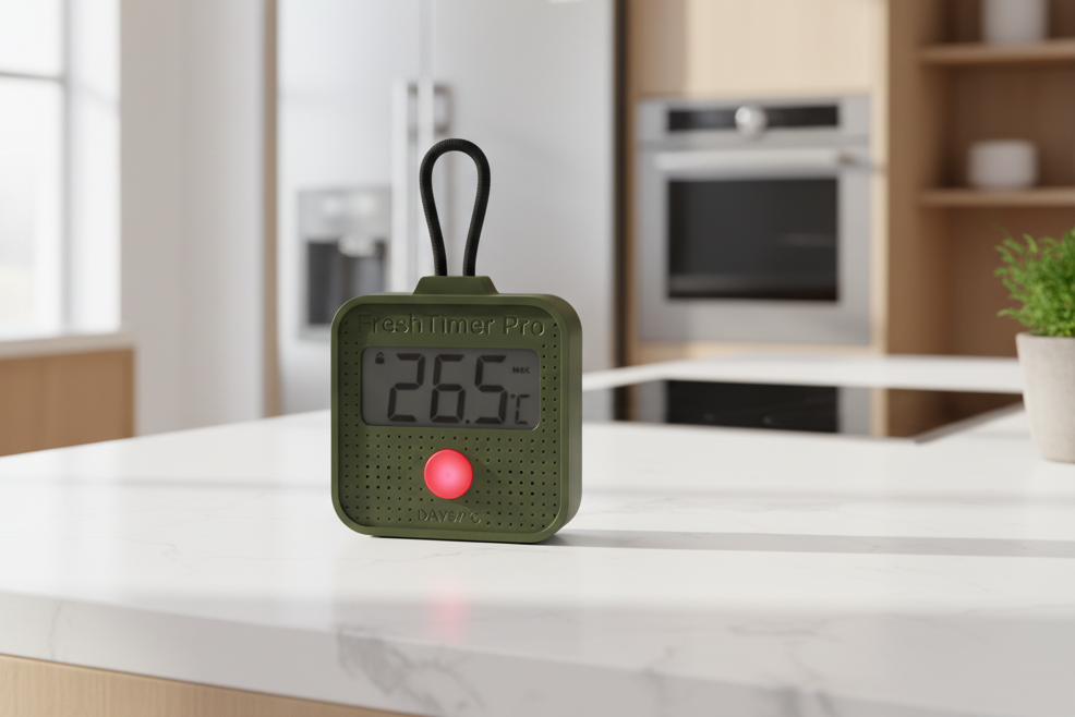 FreshTimer - Day Tracking Timer mit Count-Up und Count-Down Funktion zur Bestimmung von Tagen und Temperaturschwellen