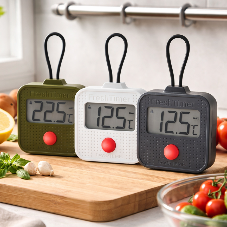 FreshTimer - Day Tracking Timer mit Count-Up und Count-Down Funktion zur Bestimmung von Tagen und Temperaturschwellen