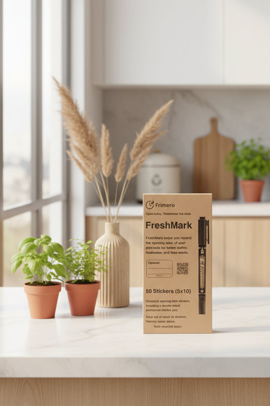 FreshMark - permanent marker with 50 high-quality recycle durability stickers